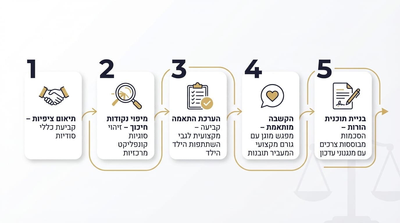 תהליך גישור עם השתתפות ילדים שלב אחרי שלב