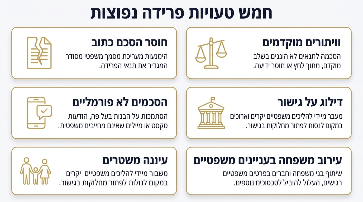 גישור משפחתי זוגות צעירים: לפרק את החבילה בפשטות וללא ילדים